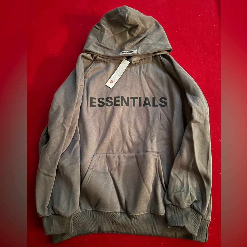 Essentials Fear of God Gray Hoodie Print XL